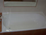 White bath after resurfacing